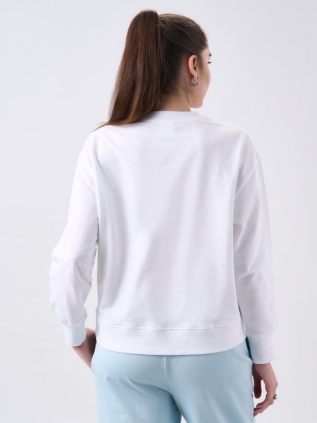 Womens Sweatshirt  Pearl White