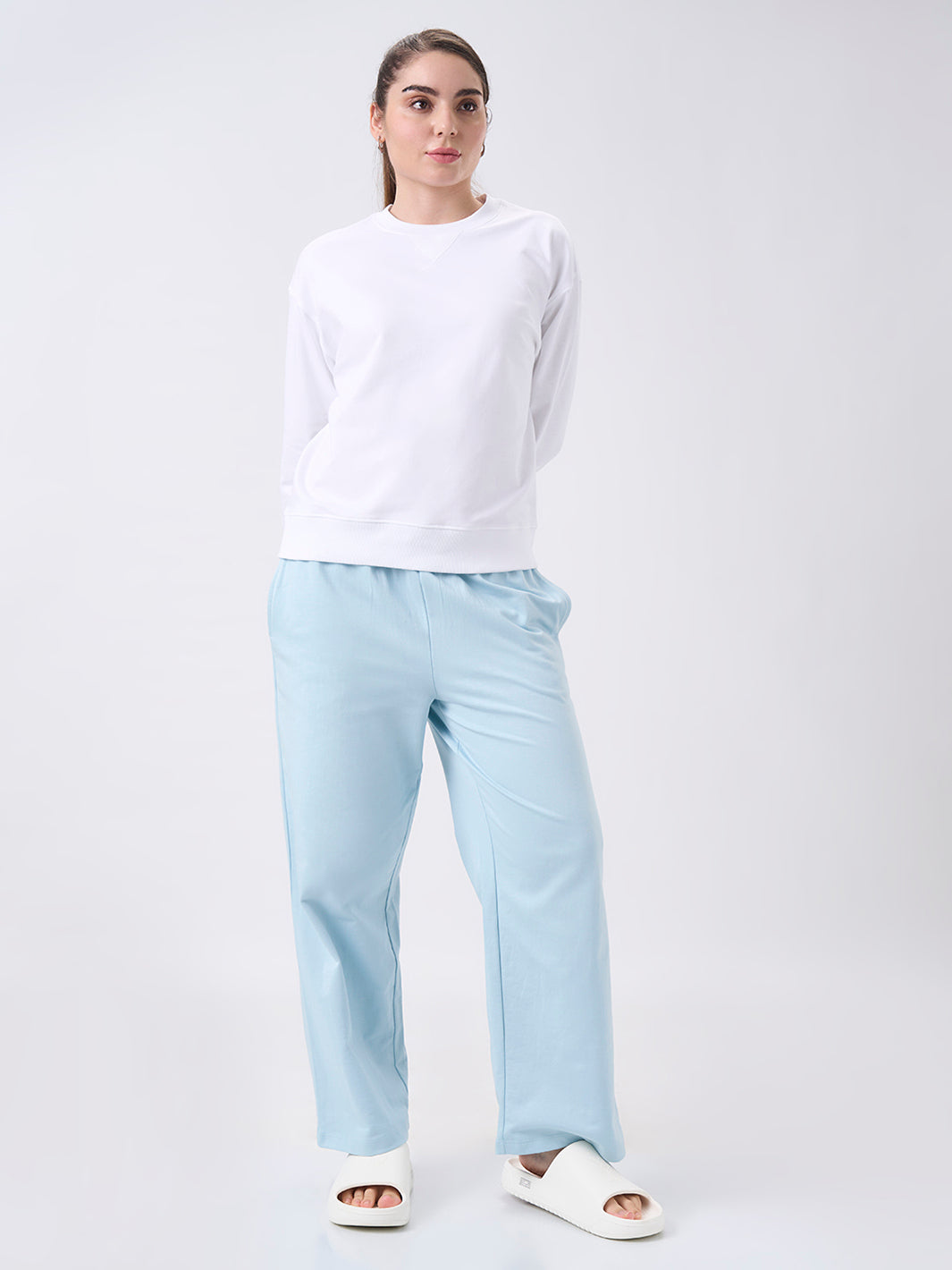 Womens Sweatshirt  Pearl White