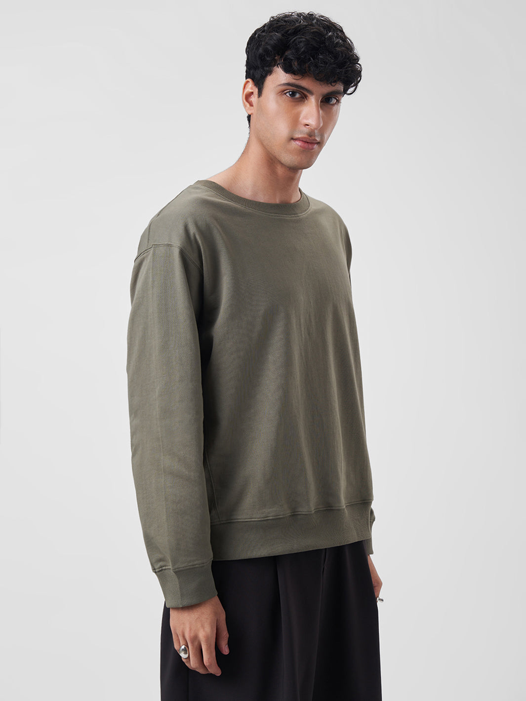 Mens Sweatshirt Dusty Olive