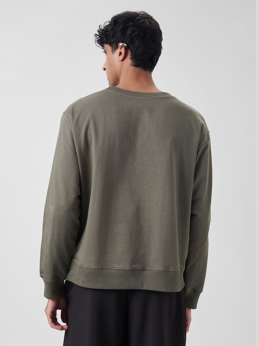 Mens Sweatshirt Dusty Olive