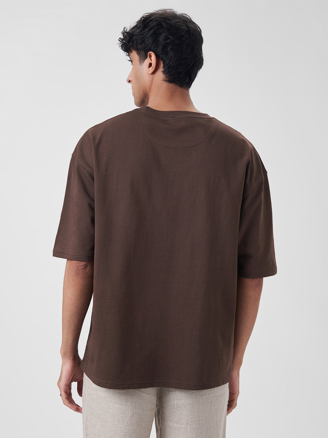Mens Oversized T Shirt Chocolate Fudge