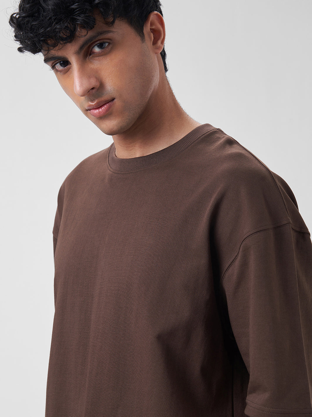 Mens Oversized T Shirt Chocolate Fudge