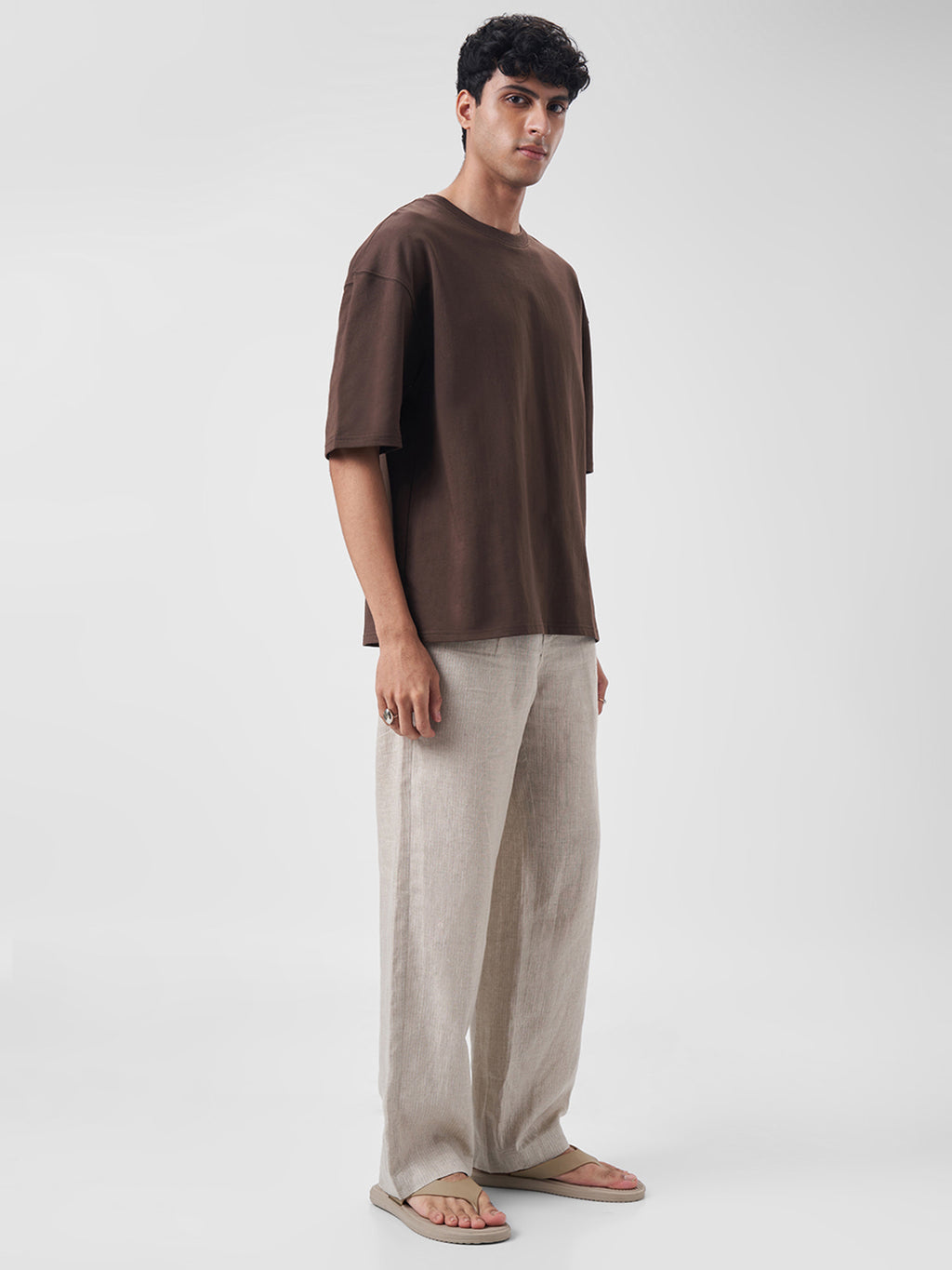 Mens Oversized T Shirt Chocolate Fudge