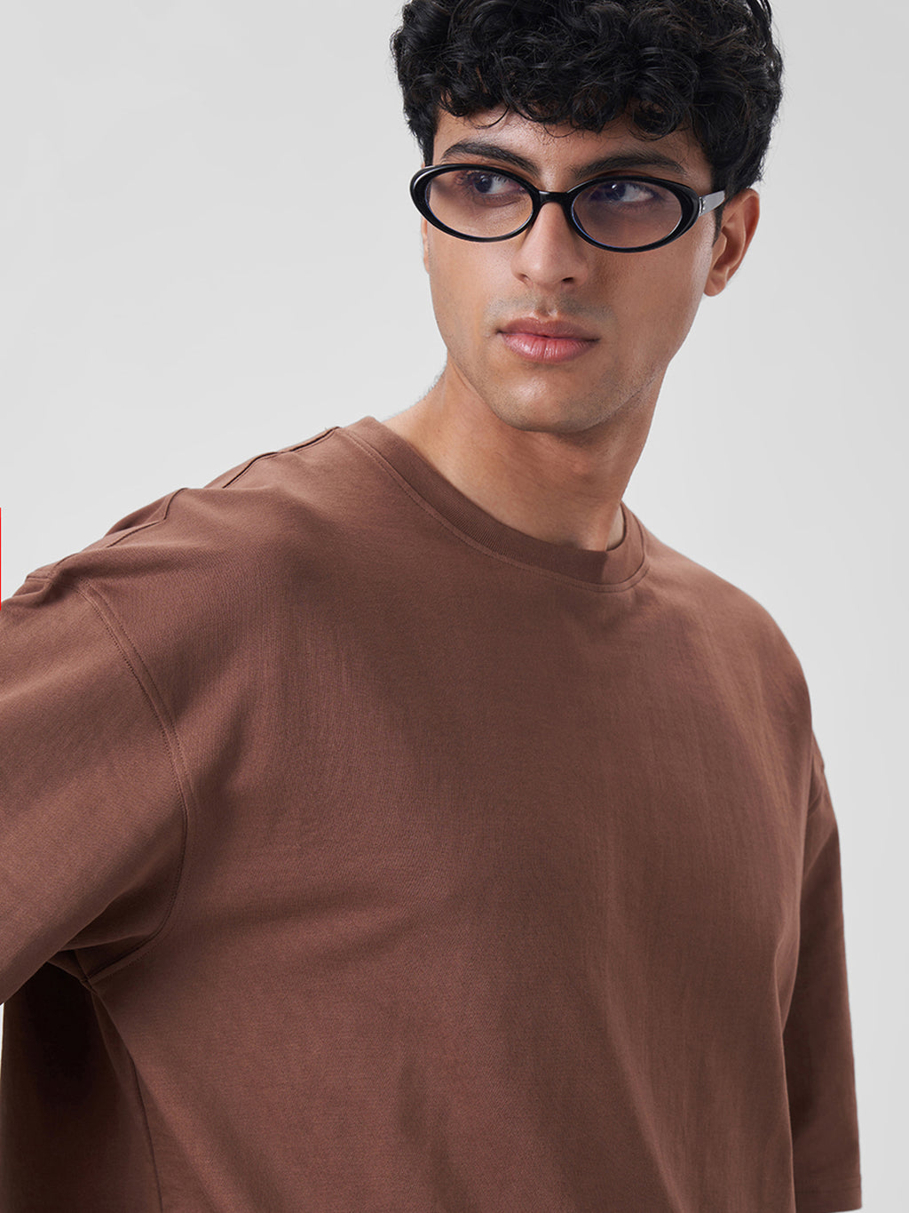 Mens Oversized T Shirt Mocha Latte