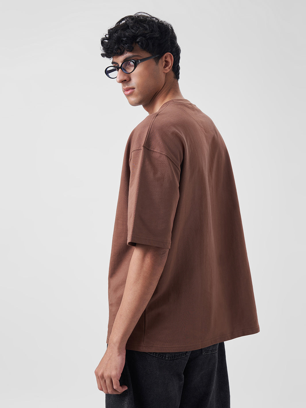 Mens Oversized T Shirt Mocha Latte