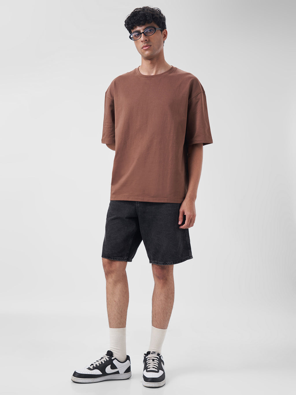 Mens Oversized T Shirt Mocha Latte