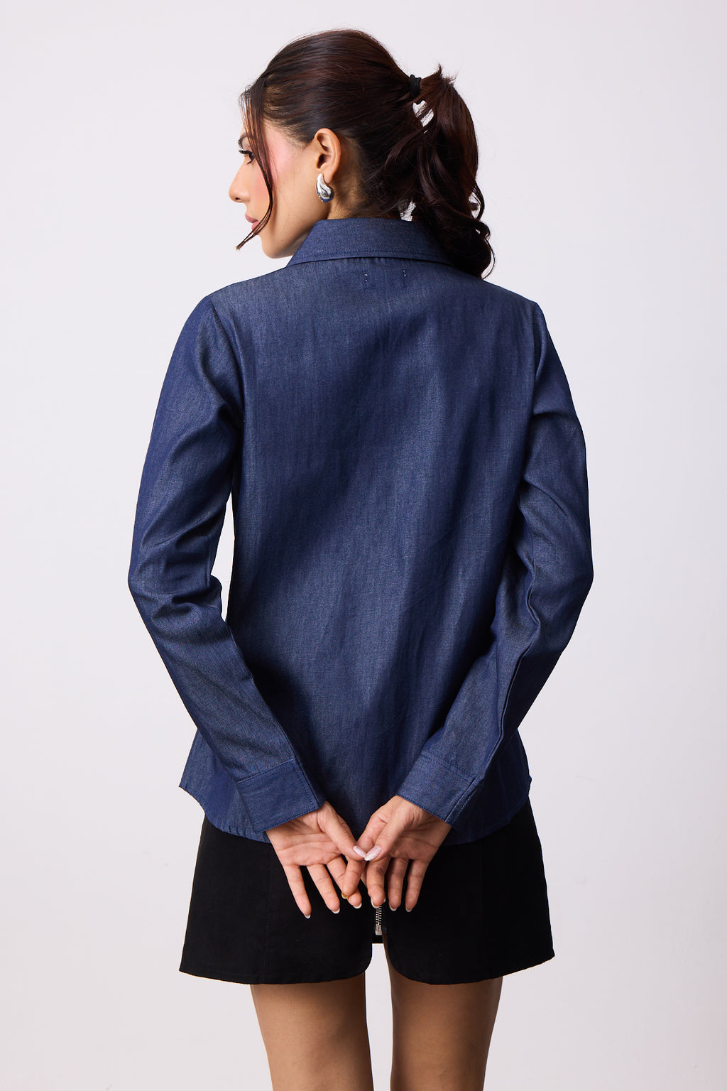 Womens Denim Shirt - Indigo Denim